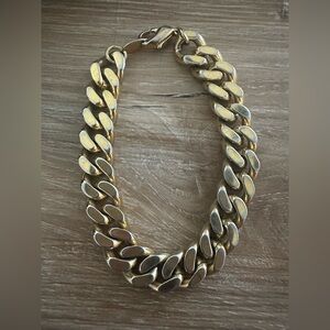 Men’s Gold Tone Cuban Chain Link  Bracelet